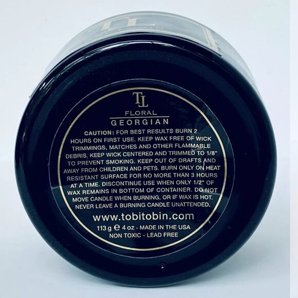 Georgian 4 oz Tobi Tobin Luxury Candle Soy Coconut Wax Blend - Picture 2 of 5